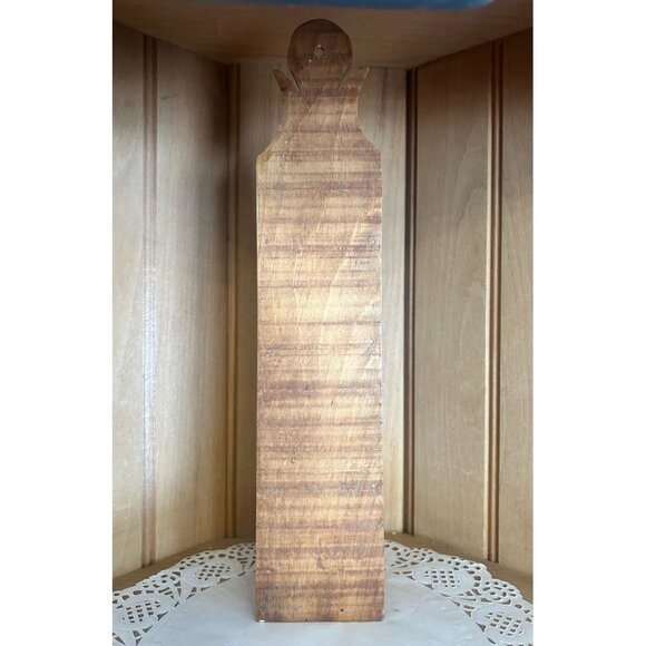 Vintage Hand Painted Pennsylvania Dutch Folk Art Primitive Wood Fireplace Match - Picture 5 of 6